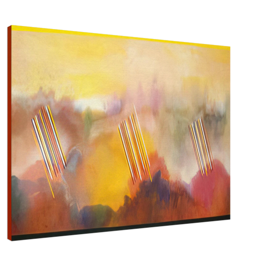 Ronnie Landfield - Younger than the Sun - 1990 Canvas - 20x30 cm / 8x12 inches-canvas