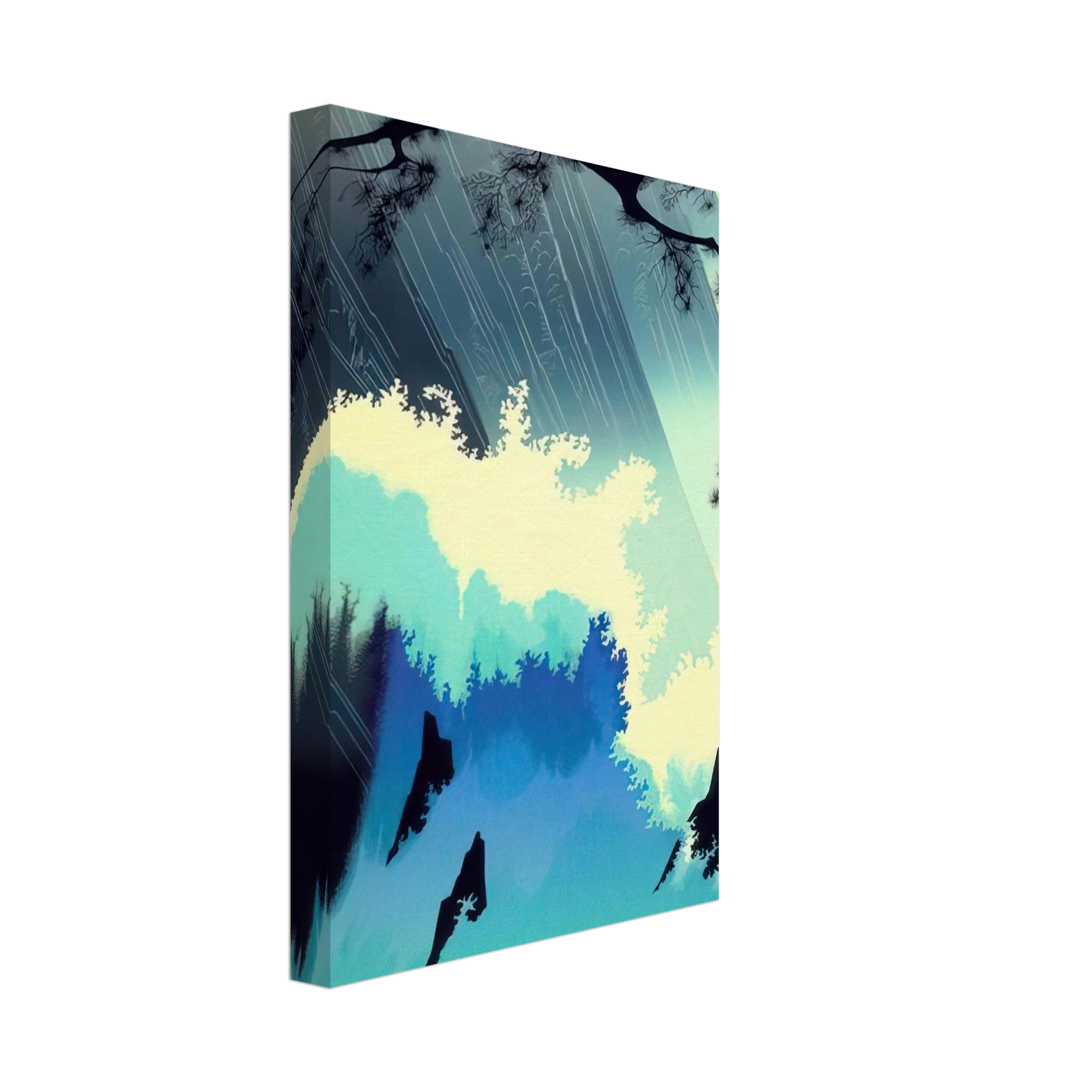 Eyvind Earle - Ocean Splash Canvas - 40x60 cm / 16x24 inches-canvas