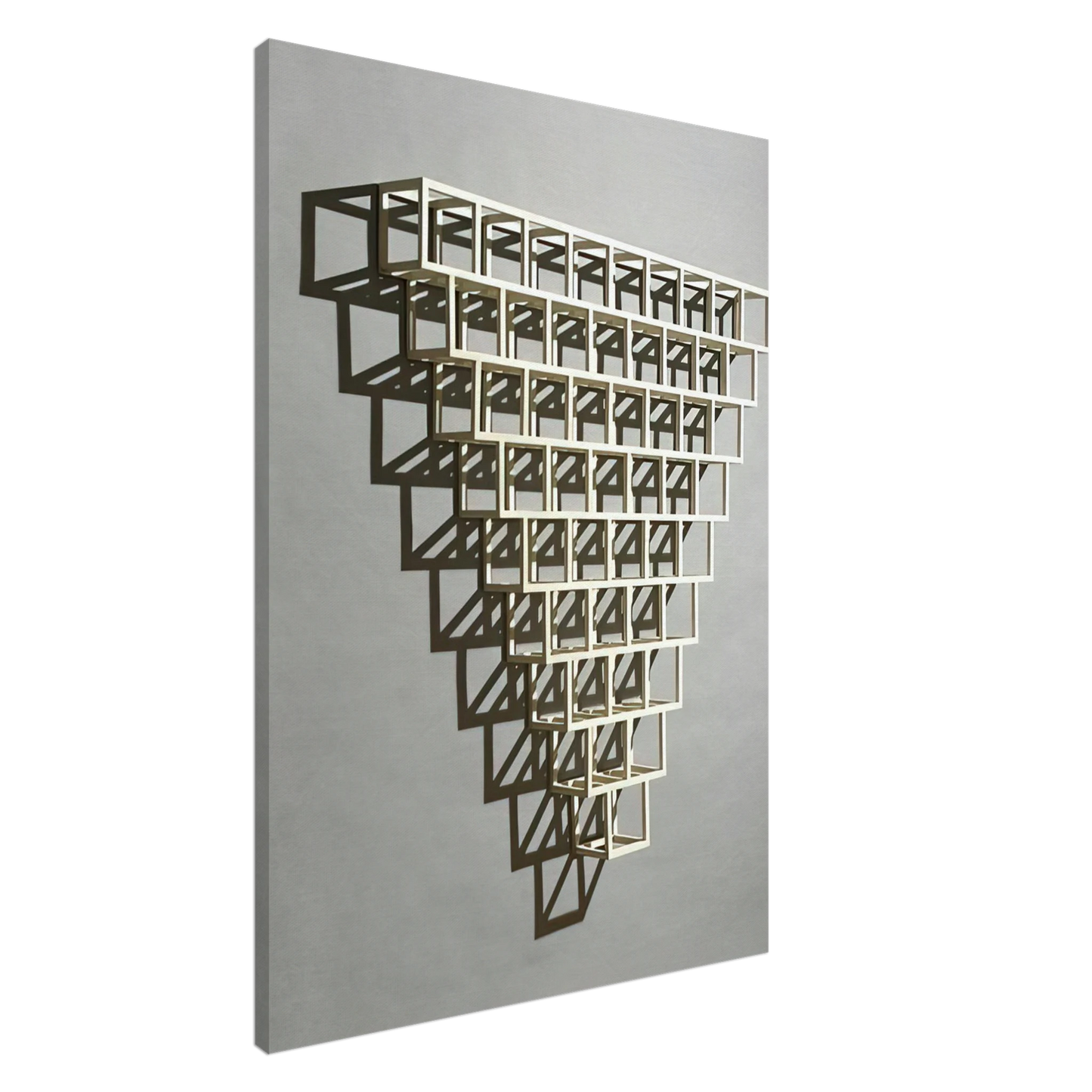 Sol LeWitt - 9-8-7-6-5-4-3-2-1 Half Off Canvas - 20x30 cm / 8x12 inches-canvas