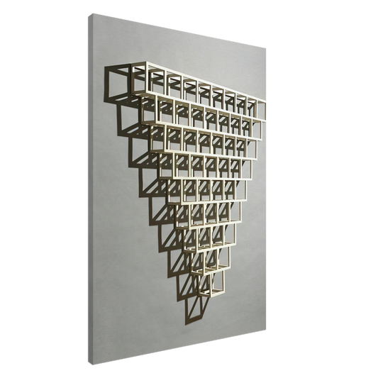 Sol LeWitt - 9-8-7-6-5-4-3-2-1 Half Off Canvas - 20x30 cm / 8x12 inches-canvas