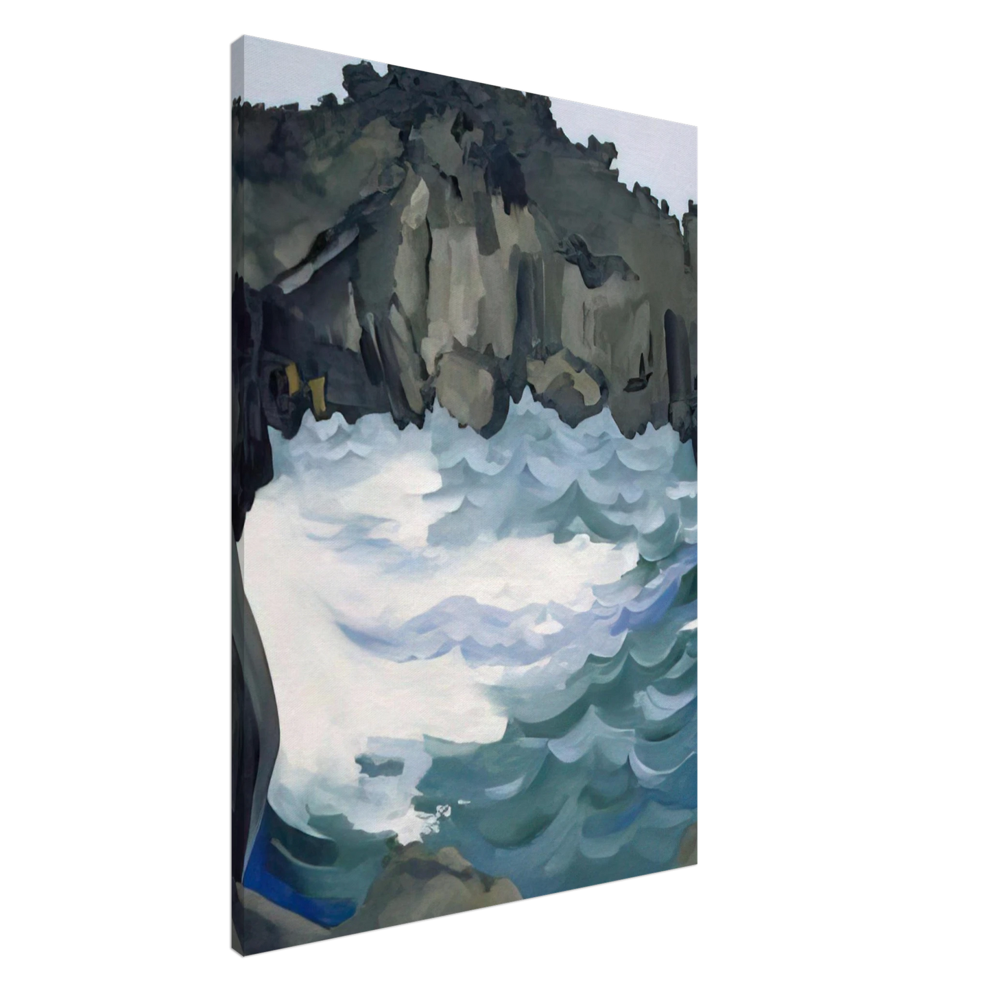 Georgia O'Keeffe - Black Lava Bridge, Hana Coast-No. I Canvas - 20x30 cm / 8x12 inches-canvas