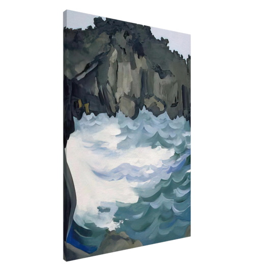 Georgia O'Keeffe - Black Lava Bridge, Hana Coast-No. I Canvas - 20x30 cm / 8x12 inches-canvas