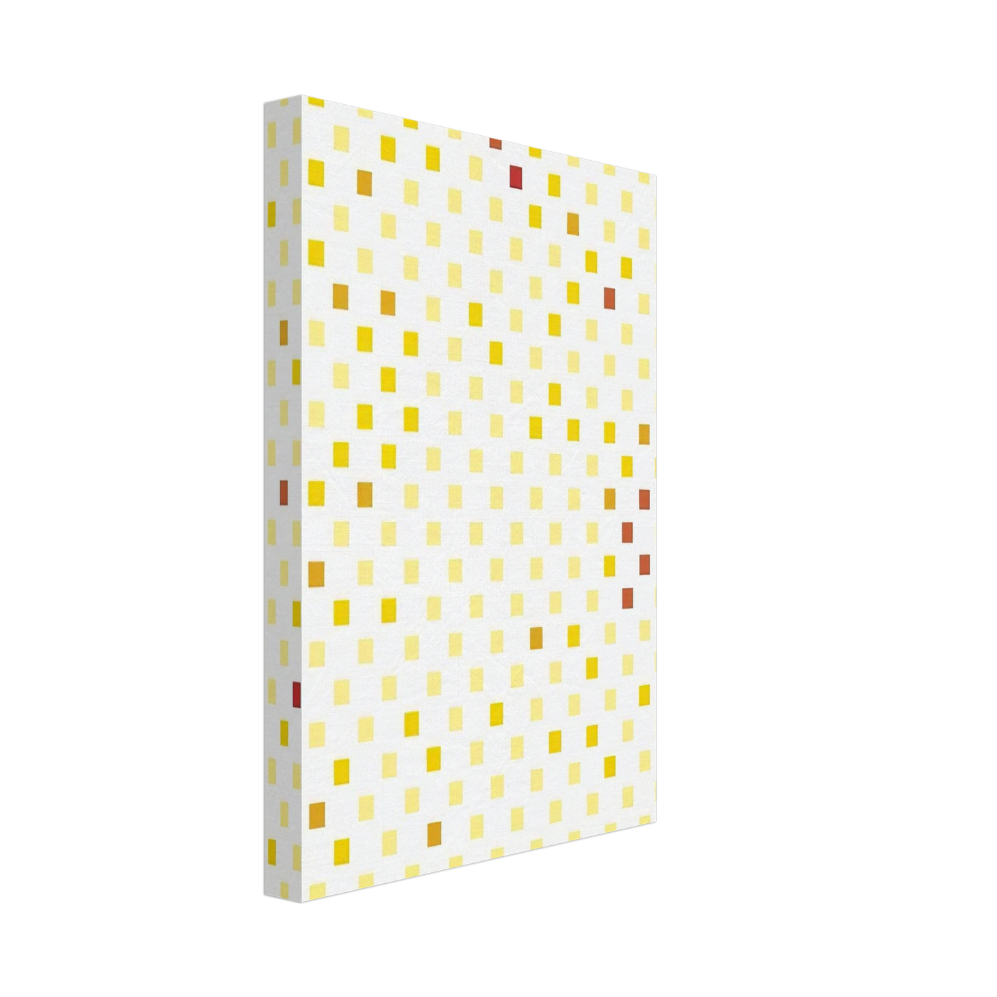 Francois Morellet - Repartition aleatoire du rouge au jaune suivant progression... - 1970 Canvas - 70x100 cm / 28x40 inches-canvas