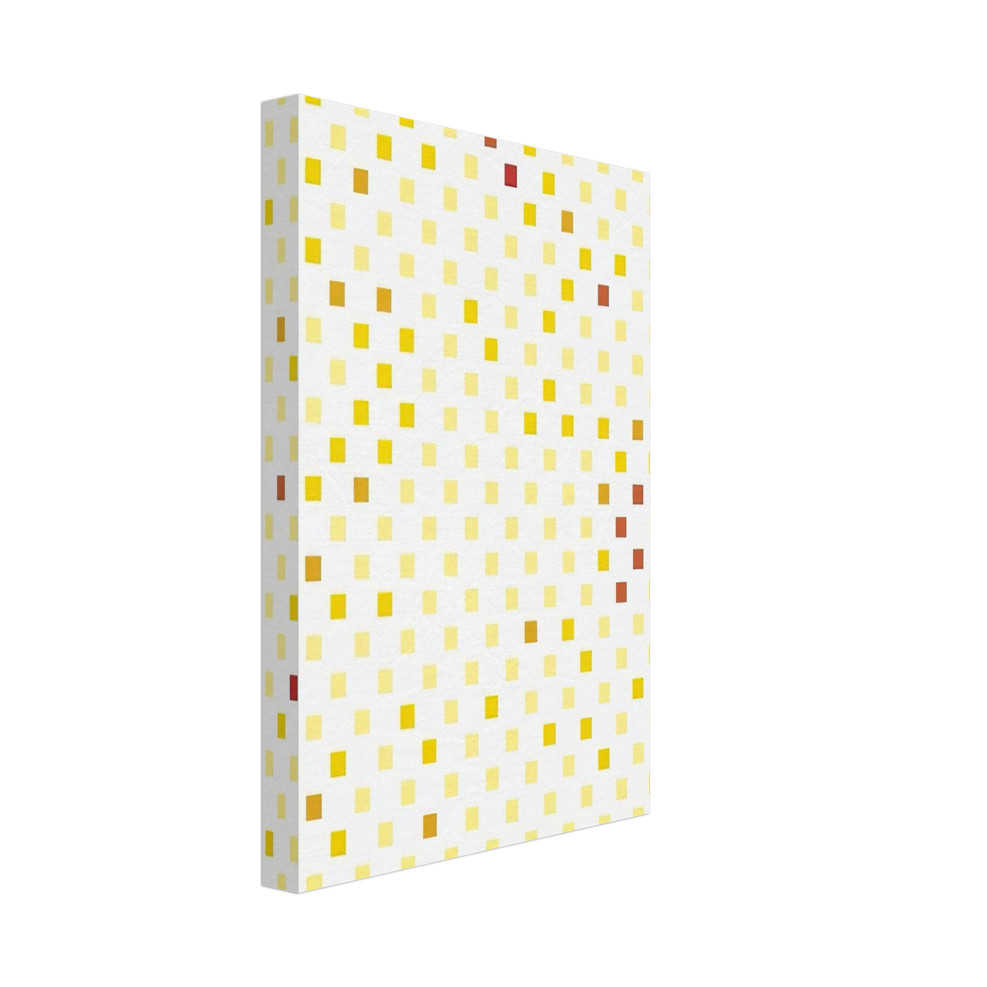 Francois Morellet - Repartition aleatoire du rouge au jaune suivant progression... - 1970 Canvas - 70x100 cm / 28x40 inches-canvas