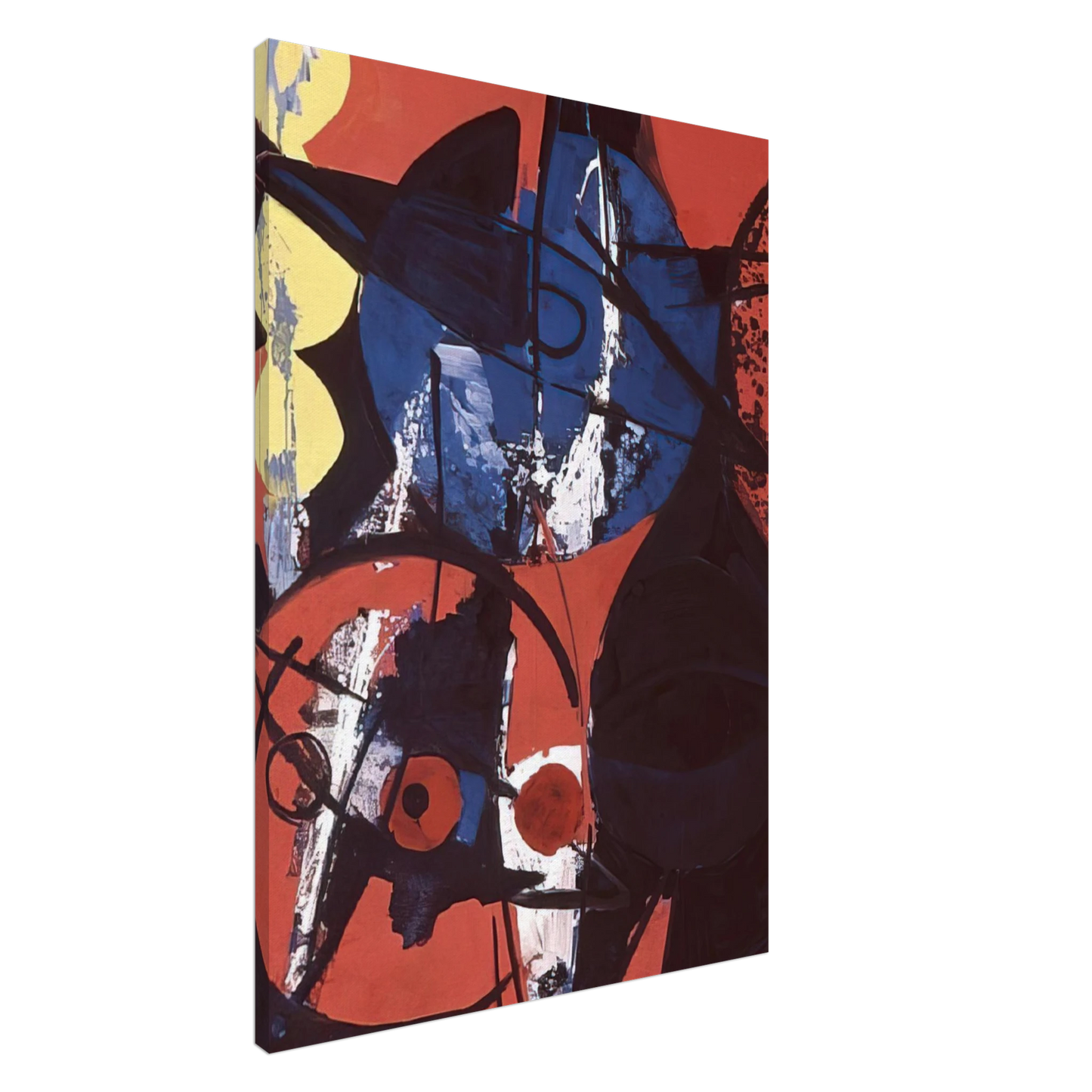 Ernst Wilhelm Nay - Blaufeuer - 1964 Canvas - 20x30 cm / 8x12 inches-canvas