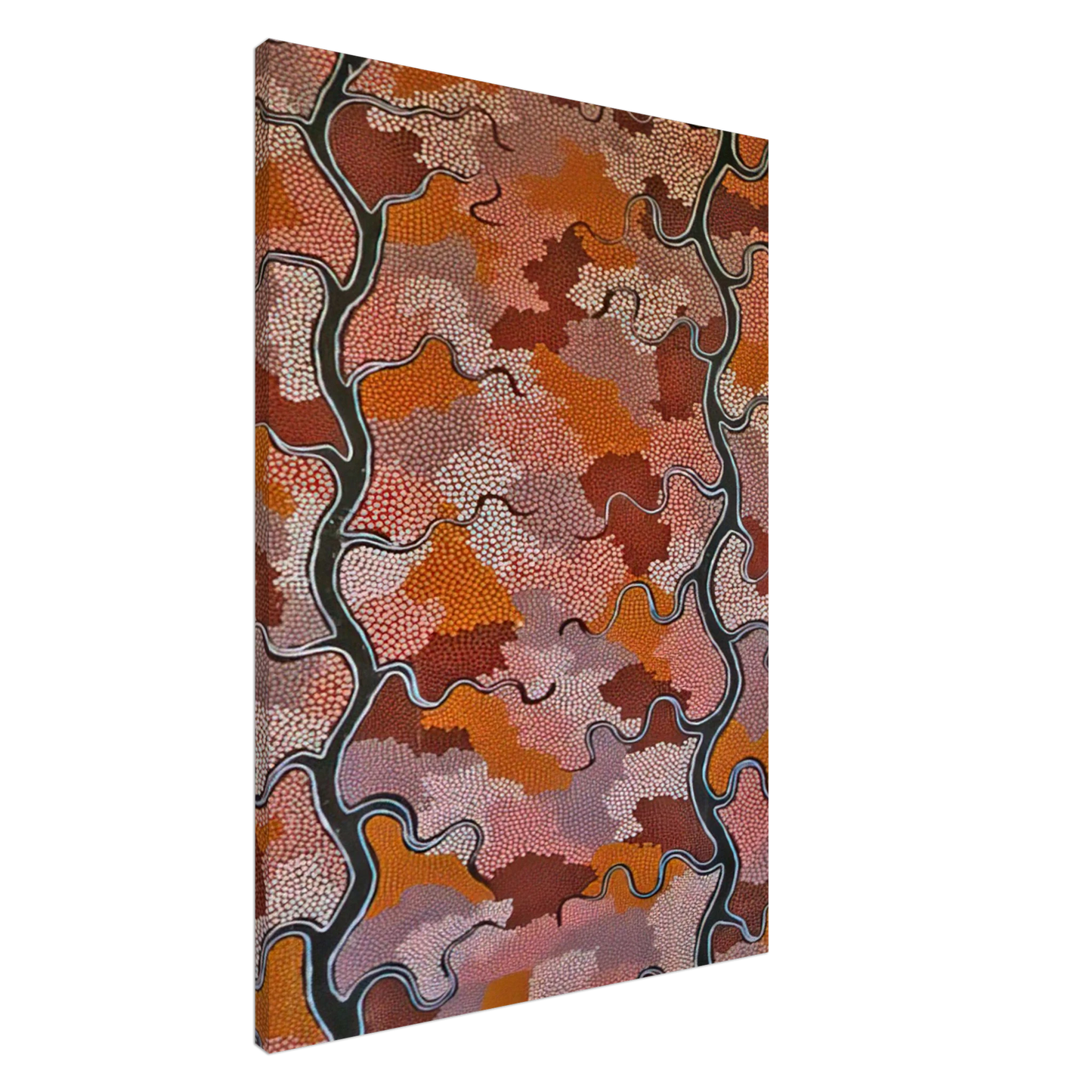 Clifford Possum Tjapaltjarri - Lightning Dreaming - 1989 Canvas - 20x30 cm / 8x12 inches-canvas