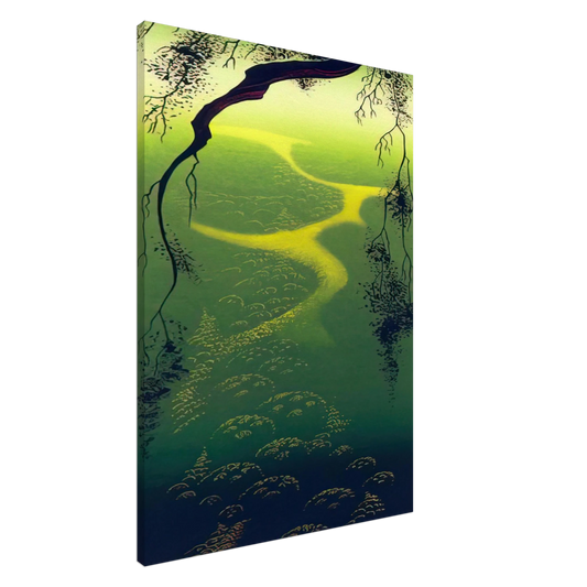 Eyvind Earle - Green Mist Canvas - 20x30 cm / 8x12 inches-canvas