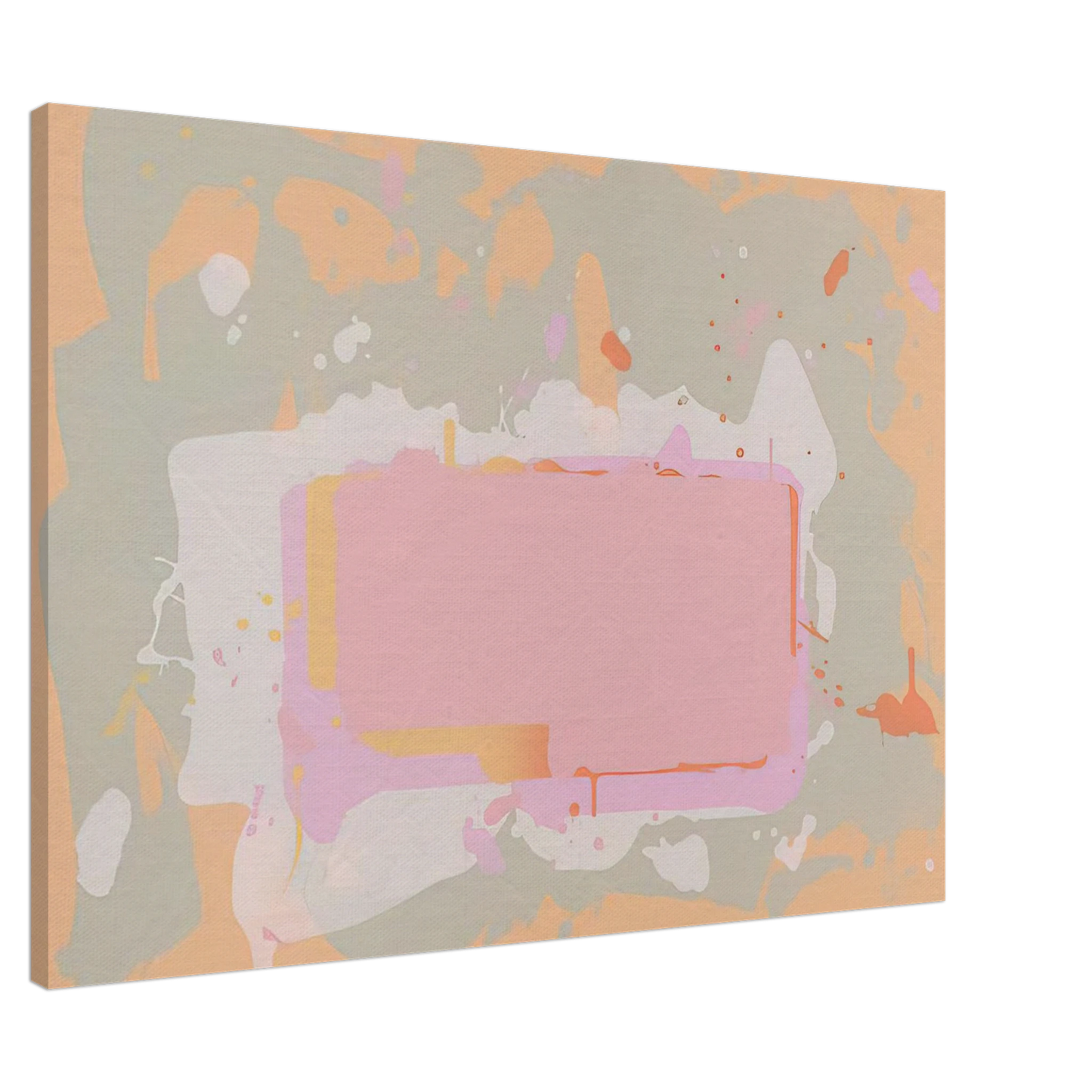 John Hoyland - Yellow and Pink - 1971 Canvas - 20x30 cm / 8x12 inches-canvas