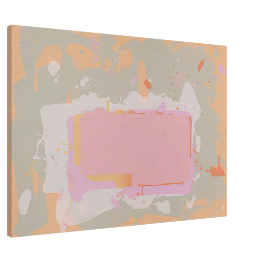 John Hoyland - Yellow and Pink - 1971 Canvas - 20x30 cm / 8x12 inches-canvas