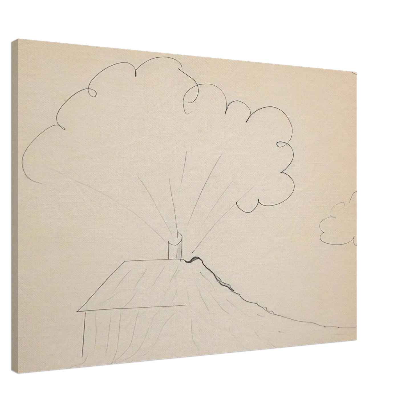 Dieter Roth - Chateau Vesuv - 1967 Canvas - 20x30 cm / 8x12 inches-canvas