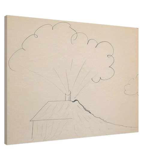 Dieter Roth - Chateau Vesuv - 1967 Canvas - 20x30 cm / 8x12 inches-canvas