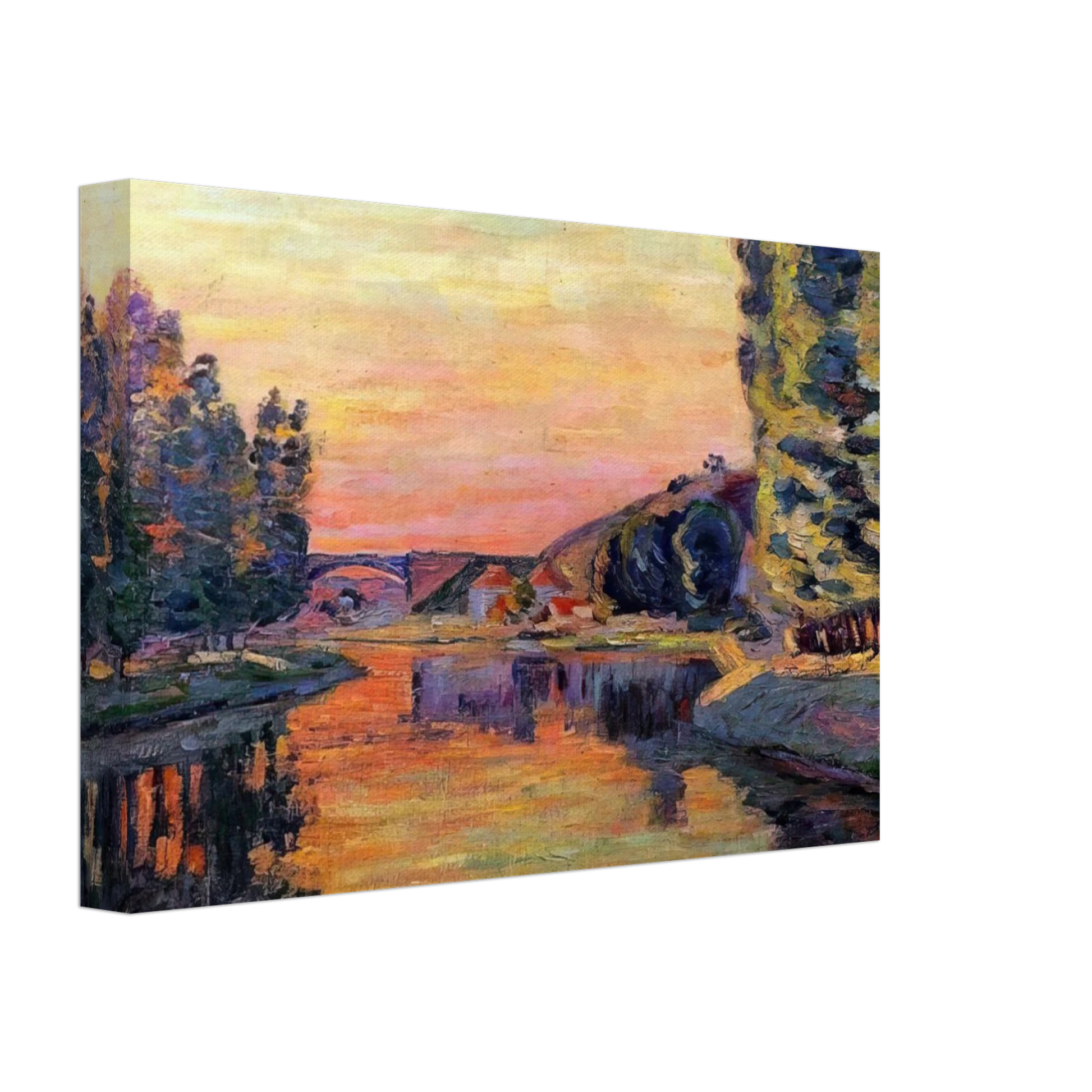 Armand Guillaumin - Moret - 1902 Canvas - 70x100 cm / 28x40 inches-canvas