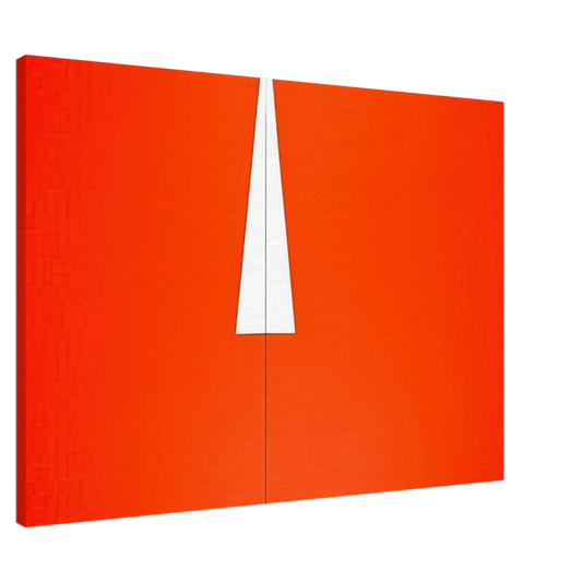 Carmen Herrera - Red with White Triangle - 1961 Canvas - 20x30 cm / 8x12 inches-canvas
