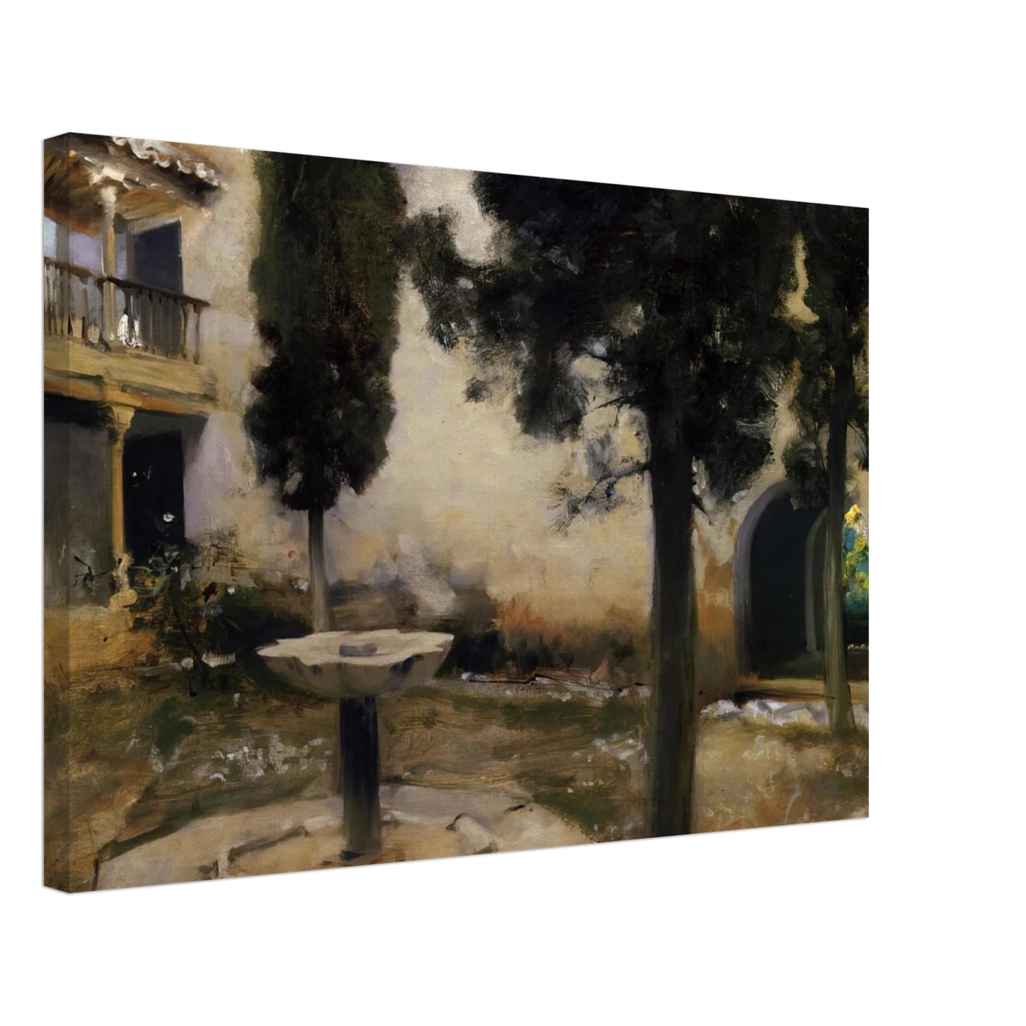 John Singer Sargent - Alhambra, Patio de la Reja Canvas - 70x100 cm / 28x40 inches-canvas
