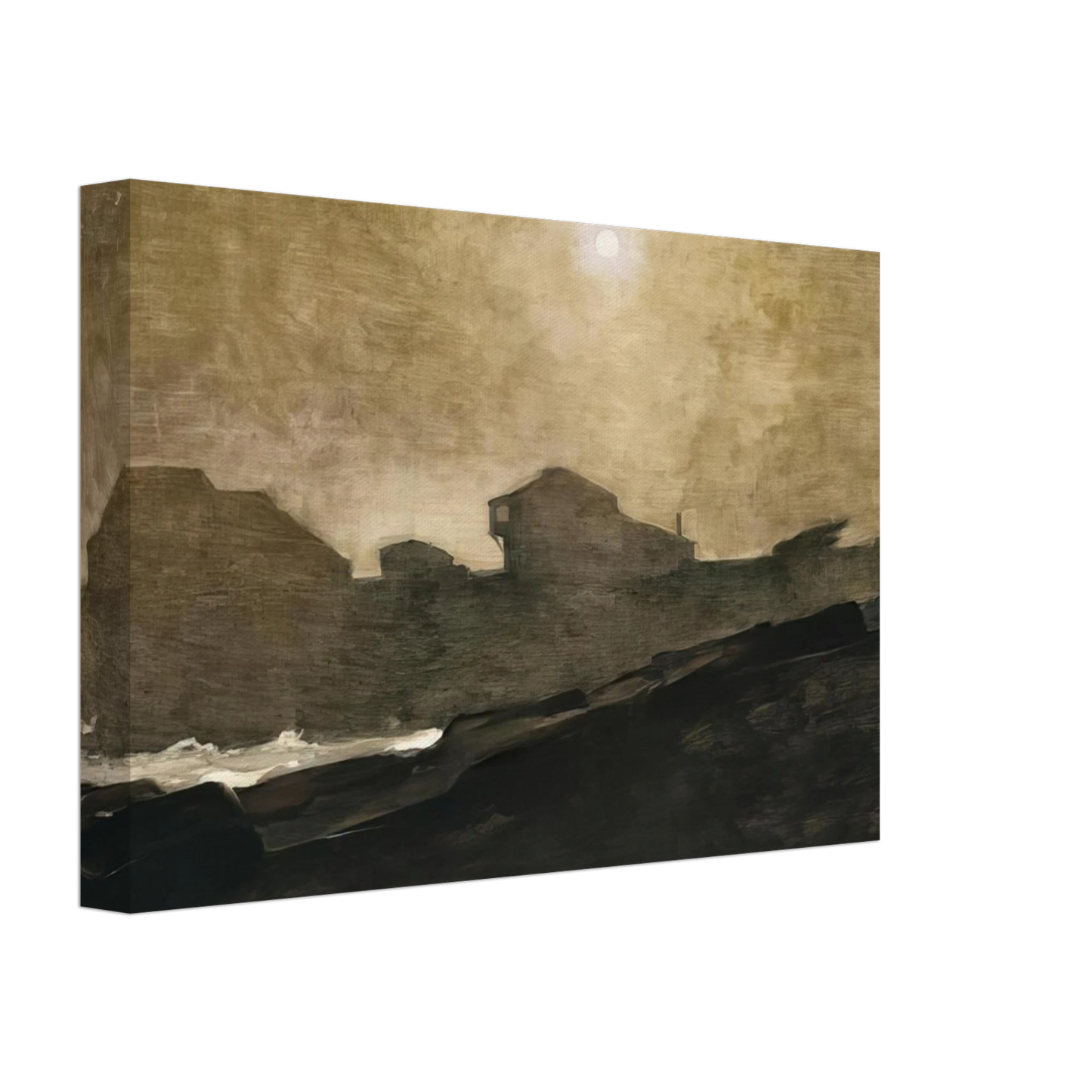 Winslow Homer - THE ARTISTS STUDIO IN AFTERNOON FOG 1894 Canvas - 40x60 cm / 16x24 inches-canvas