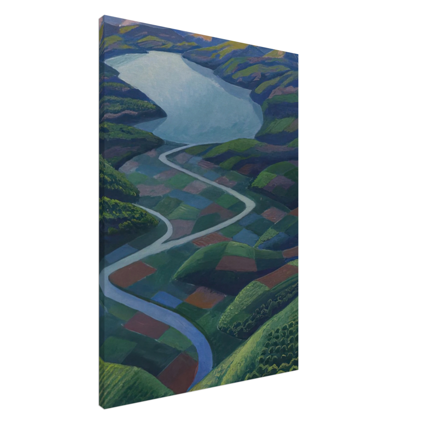 Gerardo Dottori - Paesaggio Aereo - 1936 Canvas - 20x30 cm / 8x12 inches-canvas