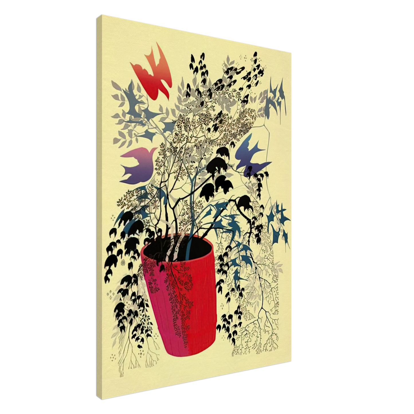 Eyvind Earle - Red Barrell Canvas - 20x30 cm / 8x12 inches-canvas