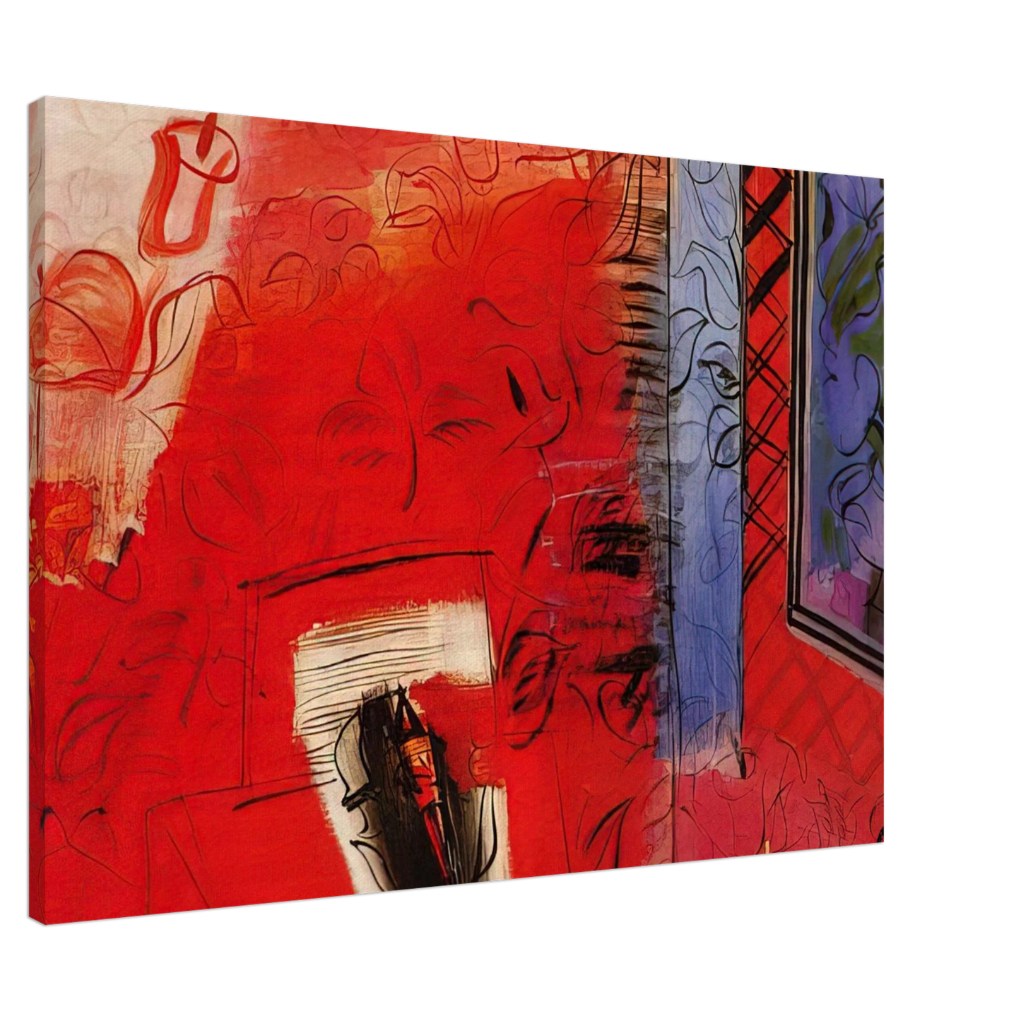 Raoul Dufy - STILL LIFE WITH VIOLIN HOMMAGE TO BACH 1952 Canvas - 20x30 cm / 8x12 inches-canvas