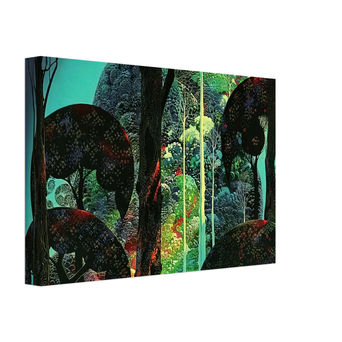 Eyvind Earle - Fired by Sun Canvas - 40x60 cm / 16x24 inches-canvas