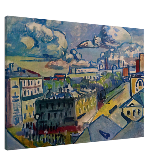 Wassily Kandinsky - MOSCOW ZUBOVSKAYA SQUARE STUDY 1916 Canvas - 20x30 cm / 8x12 inches-canvas