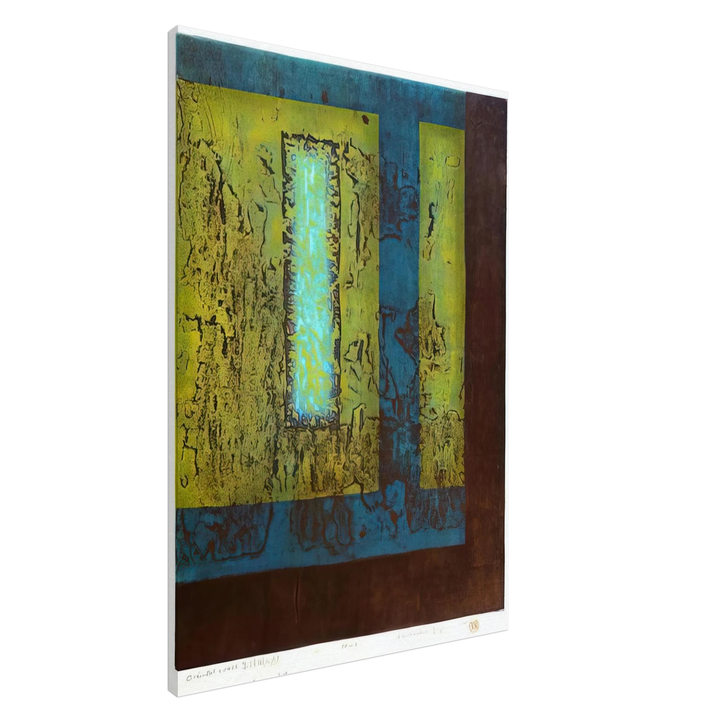 Hiroyuki Tajima - Oriental Wall - 1970 Canvas - 20x30 cm / 8x12 inches-canvas