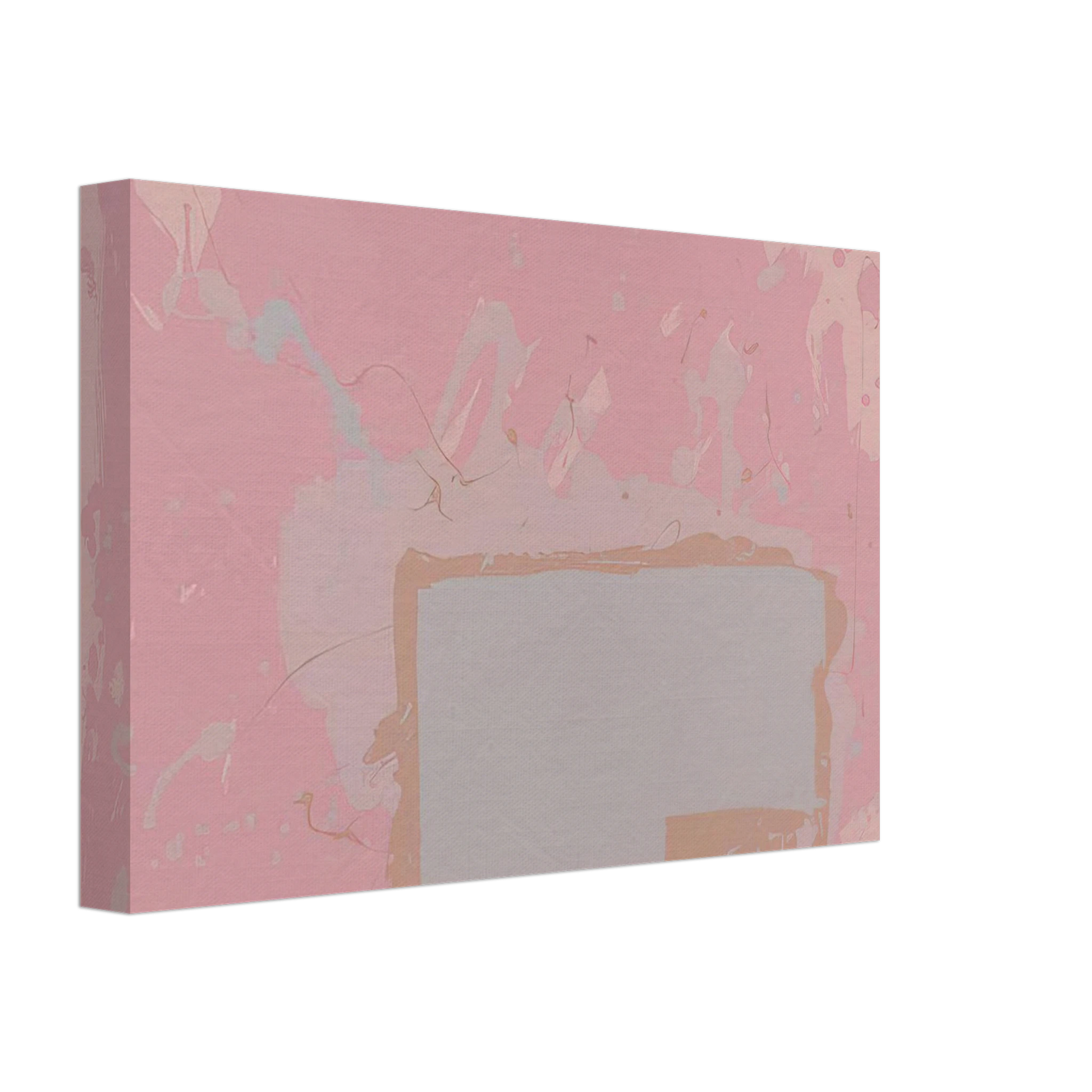 John Hoyland - Grey  Blue on Pink - 1971 Canvas - 40x60 cm / 16x24 inches-canvas