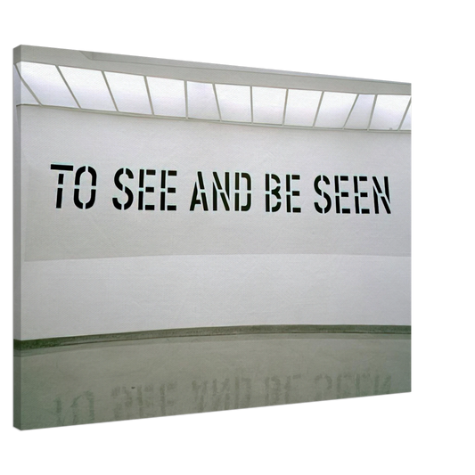 Lawrence Weiner - To See and Be Seen - 1972 Canvas - 20x30 cm / 8x12 inches-canvas