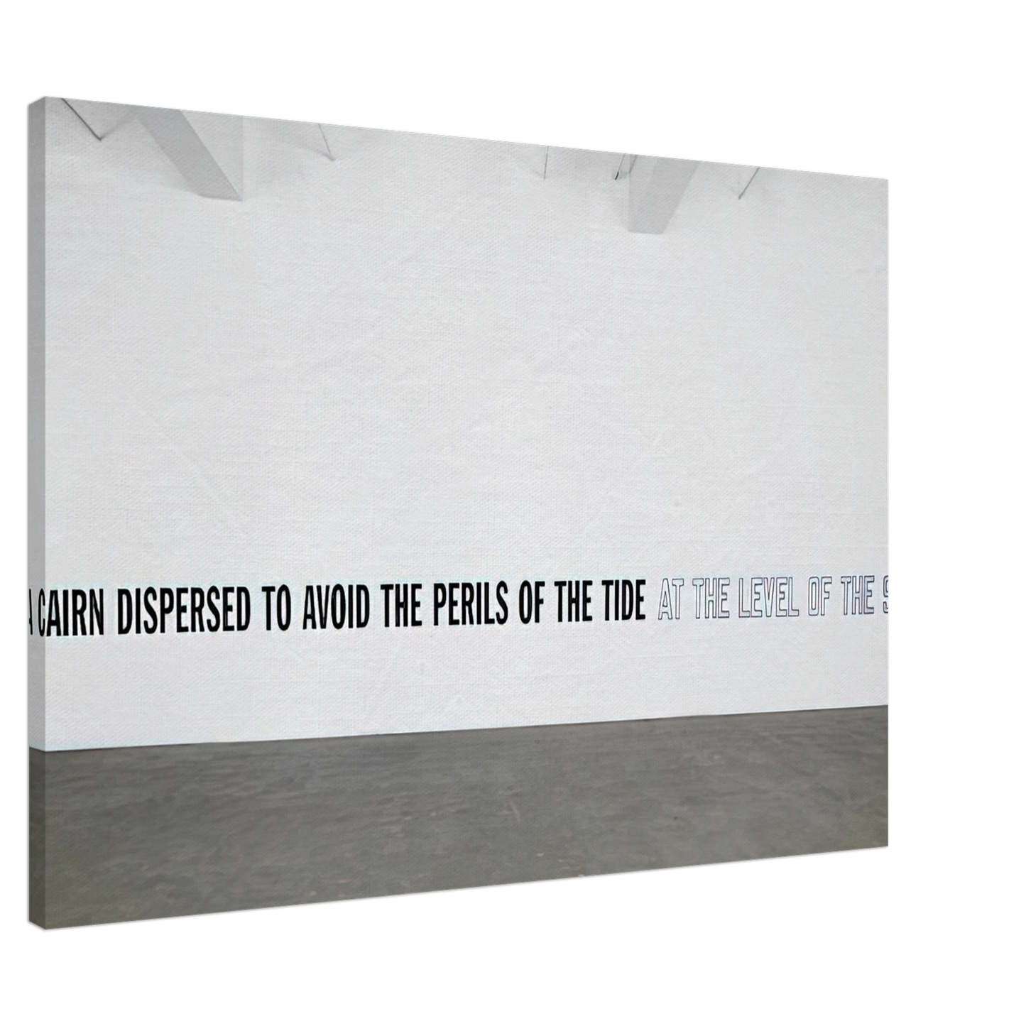 Lawrence Weiner - A Cairn Dispersed... - 2008 Canvas - 20x30 cm / 8x12 inches-canvas