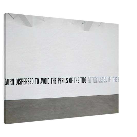 Lawrence Weiner - A Cairn Dispersed... - 2008 Canvas - 20x30 cm / 8x12 inches-canvas