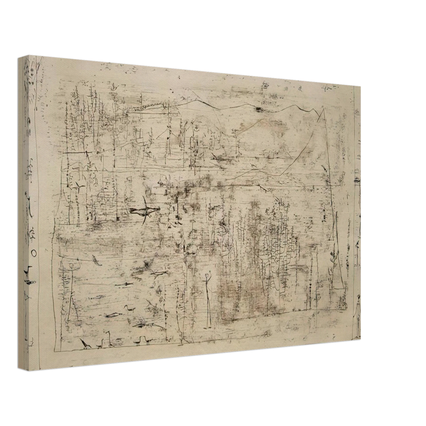 Zao Wou-Ki - FLORA AND FAUNA 1951 Canvas - 70x100 cm / 28x40 inches-canvas