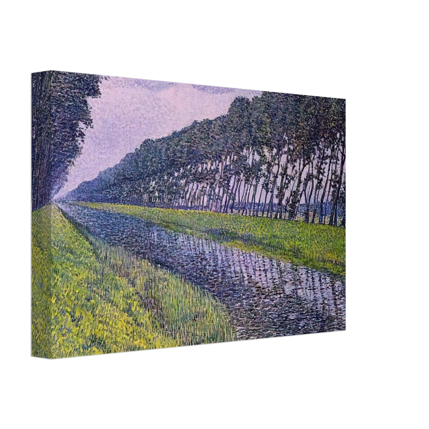 Theo van Rysselberghe - CANAL IN FLANDERS 1894 1 Canvas - 70x100 cm / 28x40 inches-canvas