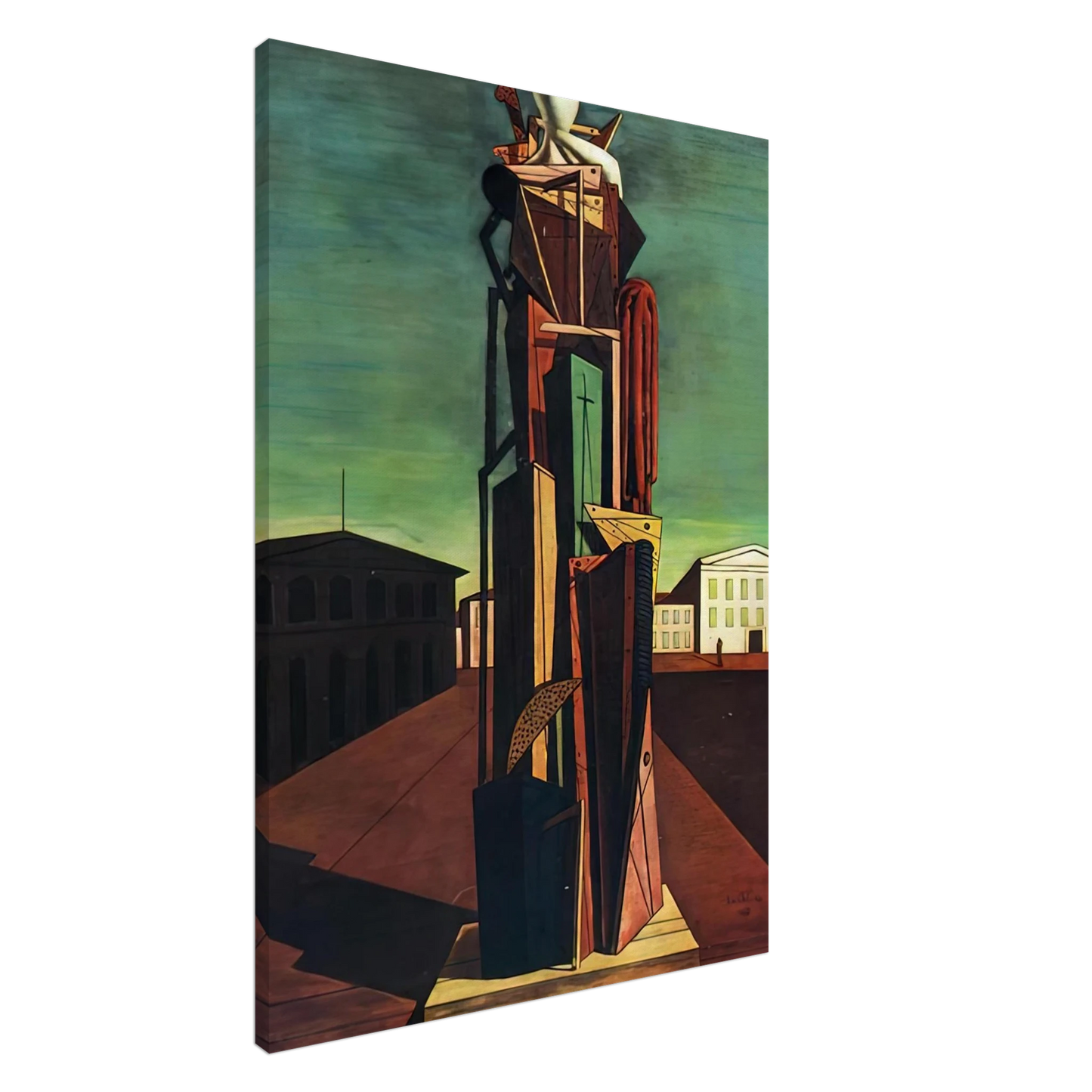 Giorgio de Chirico - THE GREAT METAPHYSICIAN 1917 Canvas - 20x30 cm / 8x12 inches-canvas