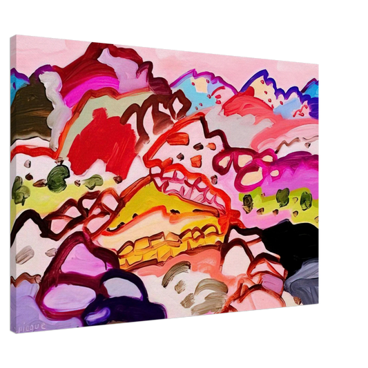 Charles Lapicque - Paysage en Castille - 1973 Canvas - 20x30 cm / 8x12 inches-canvas