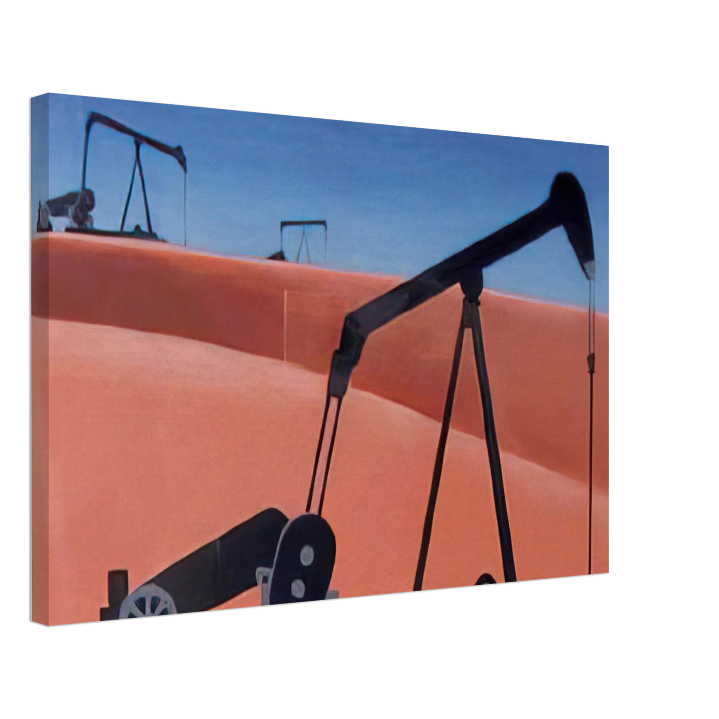 Clarence Holbrook Carter - Oil Well - 1979 Canvas - 70x100 cm / 28x40 inches-canvas