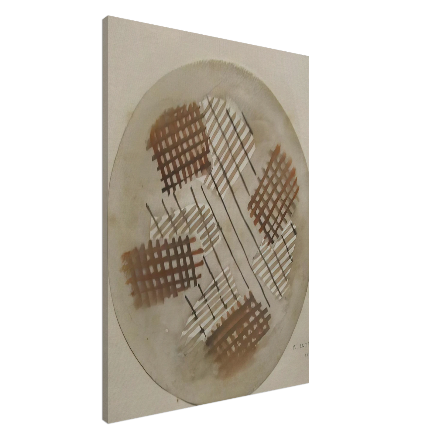 Bice Lazzari - Red and White Signals - 1930 Canvas - 20x30 cm / 8x12 inches-canvas