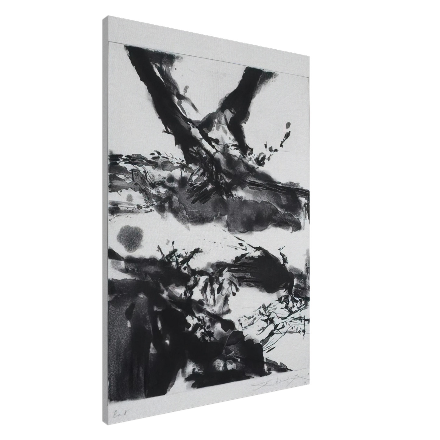 Zao Wou-Ki - FLASHES 1992 Canvas - 20x30 cm / 8x12 inches-canvas