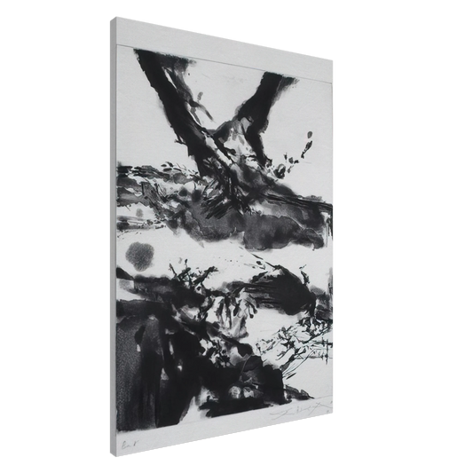 Zao Wou-Ki - FLASHES 1992 Canvas - 20x30 cm / 8x12 inches-canvas