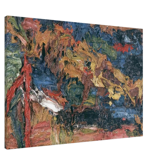 Frank Auerbach - E O W ON HER BLUE EIDERDOWN III Canvas - 20x30 cm / 8x12 inches-canvas