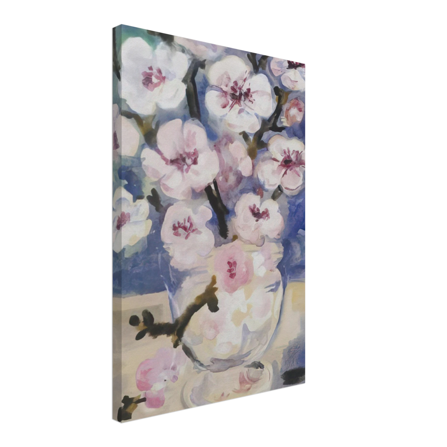 Natalia Goncharova - Dogwood Blossoms - Post-Impressionism Canvas - 70x100 cm / 28x40 inches-canvas