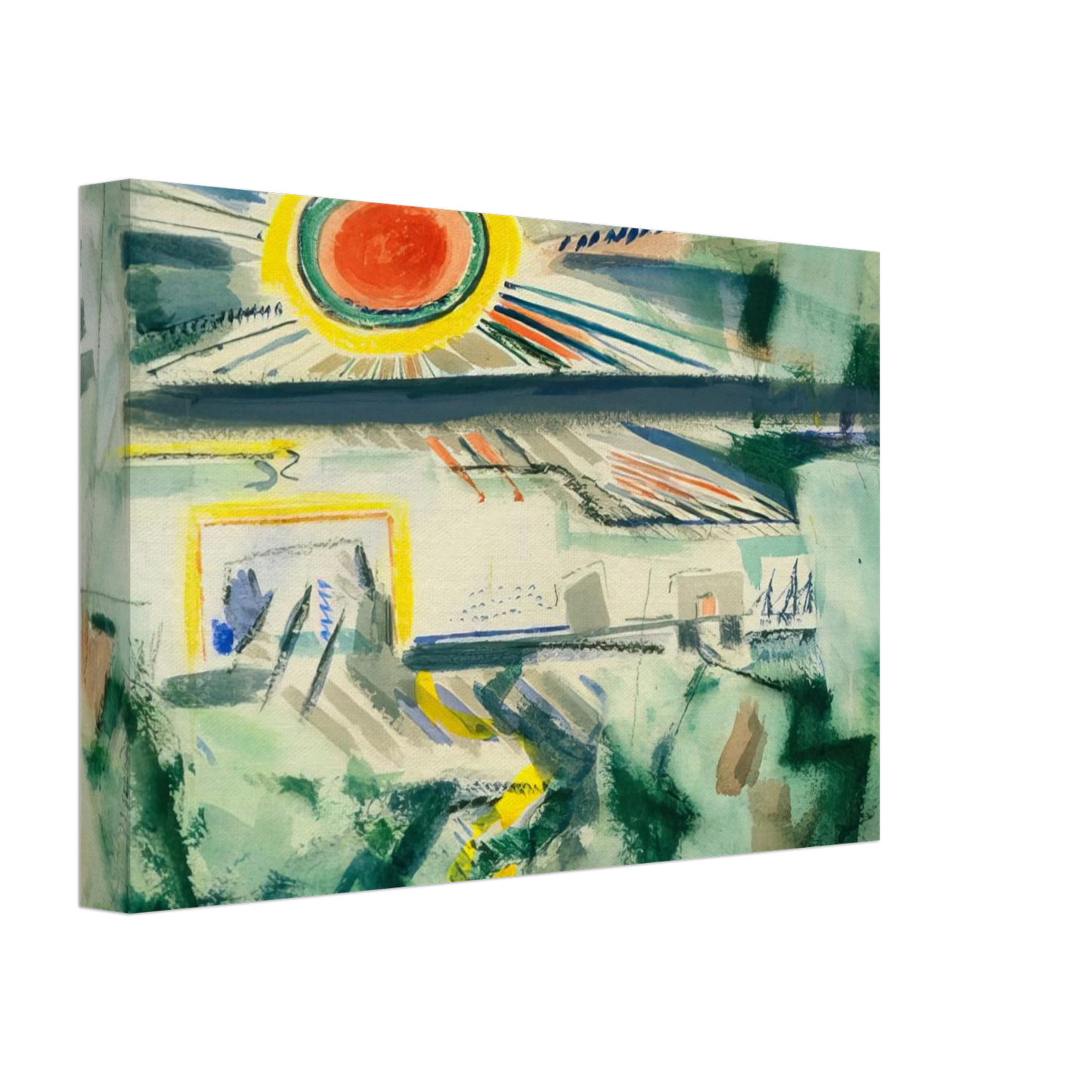 John Marin - Sunset - 1922 Canvas - 70x100 cm / 28x40 inches-canvas