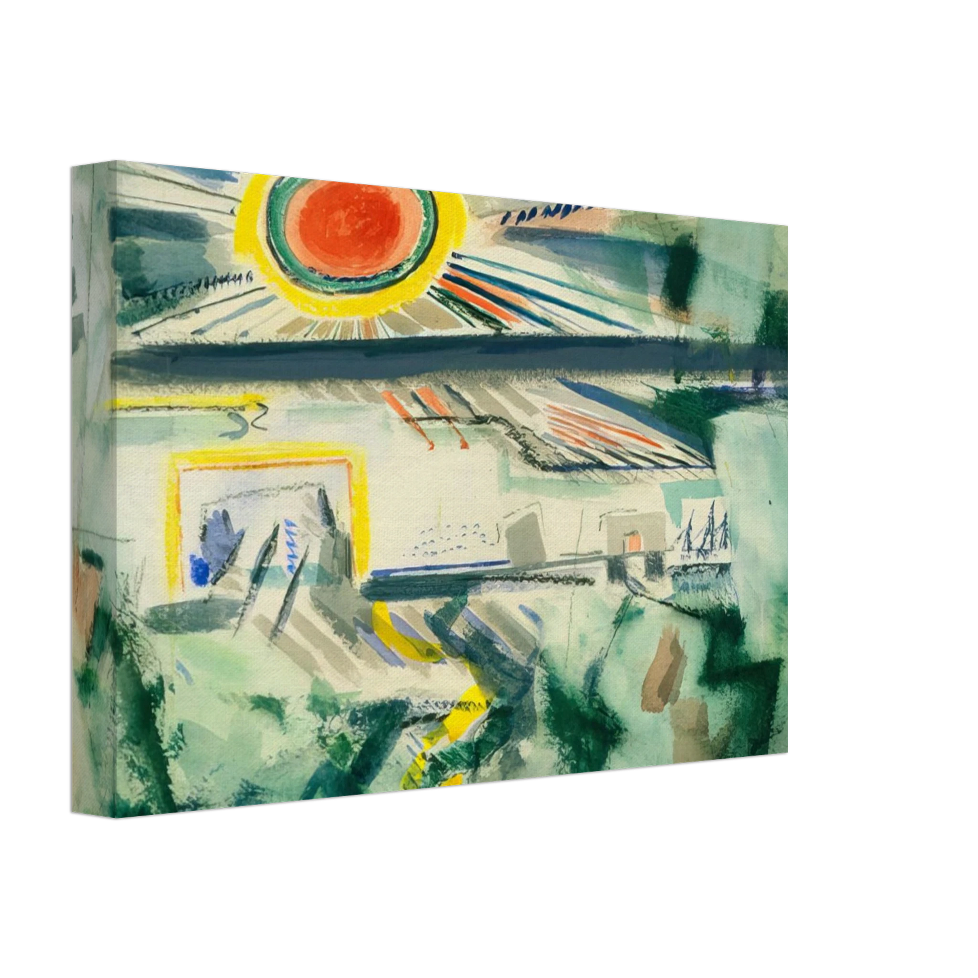 John Marin - Sunset - 1922 Canvas - 70x100 cm / 28x40 inches-canvas