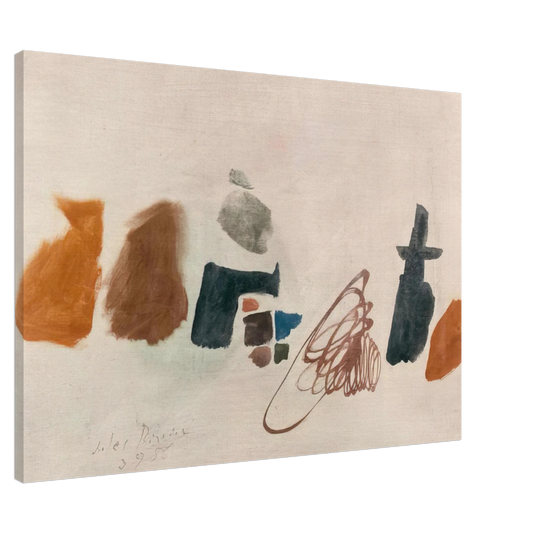 Julius Bissier - 3.9.56 II - 1956 Canvas - 20x30 cm / 8x12 inches-canvas