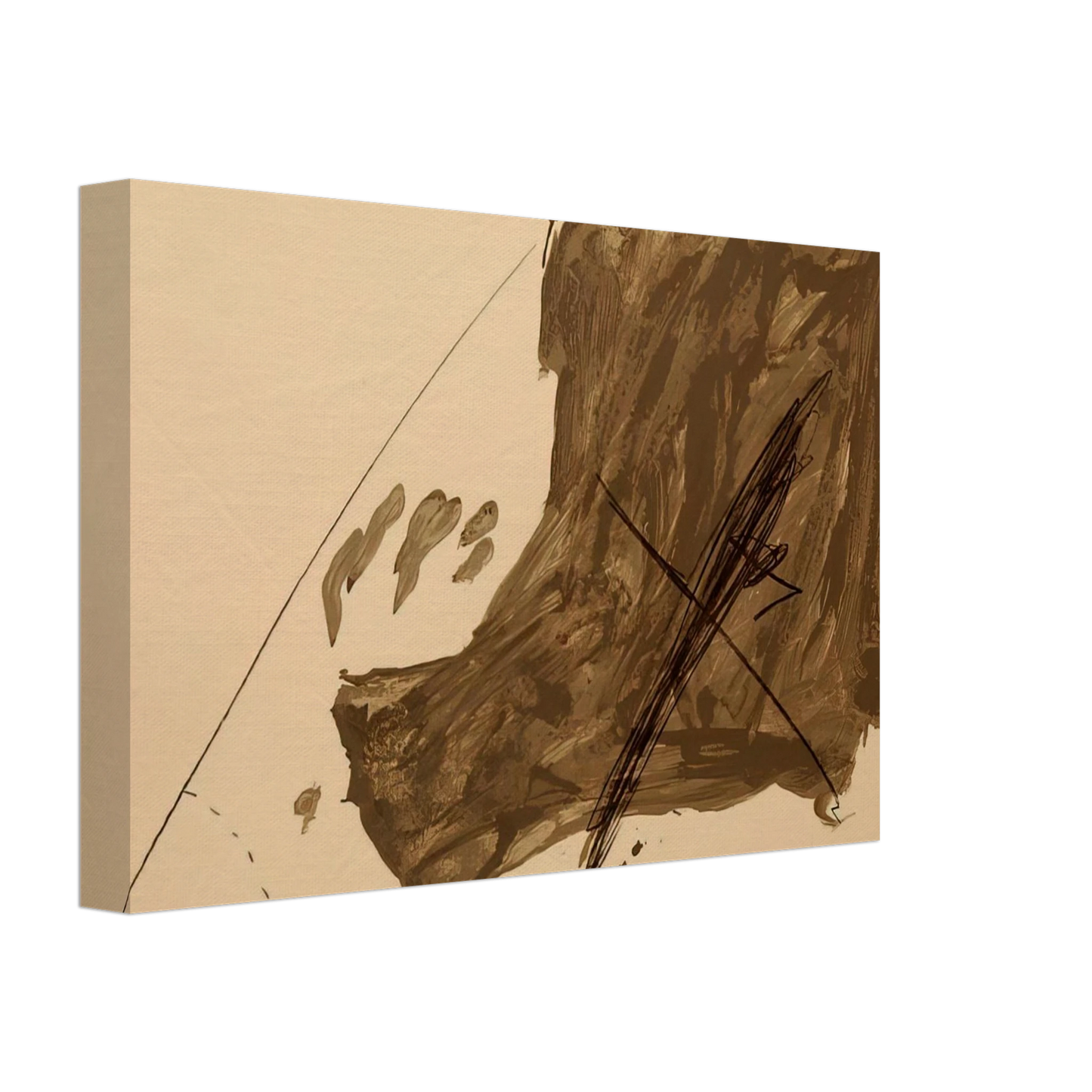 Antoni Tapies - ANGLE ET TACHES 1968 Canvas - 40x60 cm / 16x24 inches-canvas