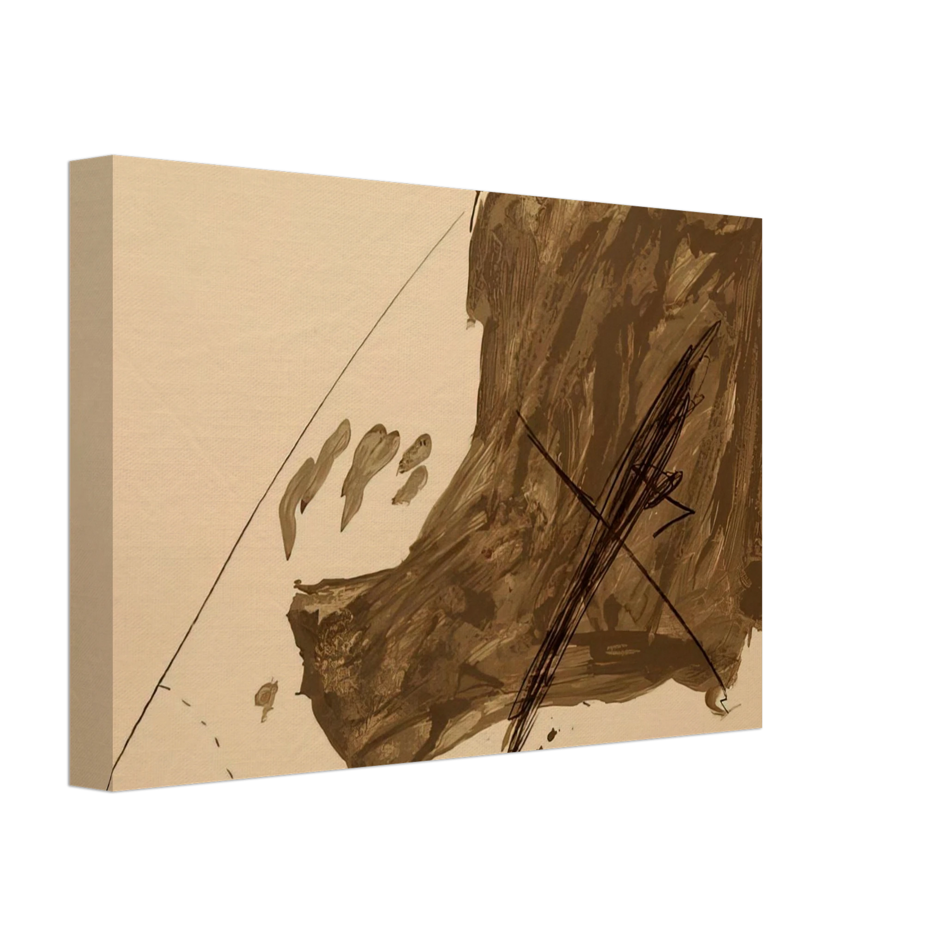 Antoni Tapies - ANGLE ET TACHES 1968 Canvas - 40x60 cm / 16x24 inches-canvas