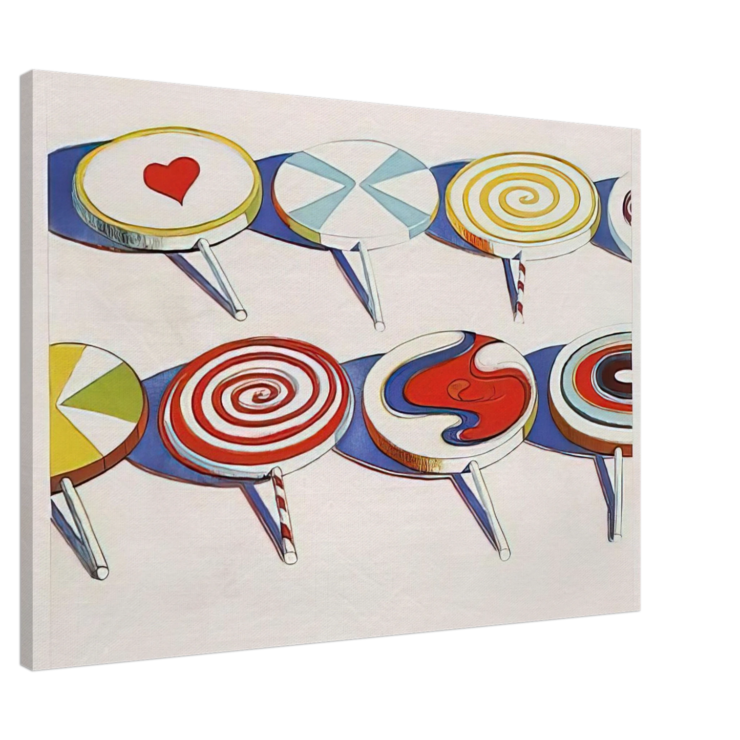 Wayne Thiebaud - Big Suckers - 1971 Canvas - 20x30 cm / 8x12 inches-canvas