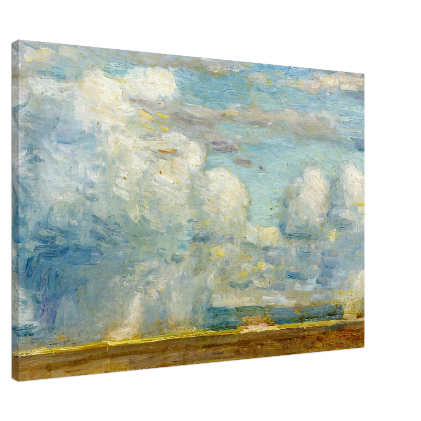 Childe Hassam - Clouds also known as Rain Clouds over Oregon Desert Canvas - 20x30 cm / 8x12 inches-canvas