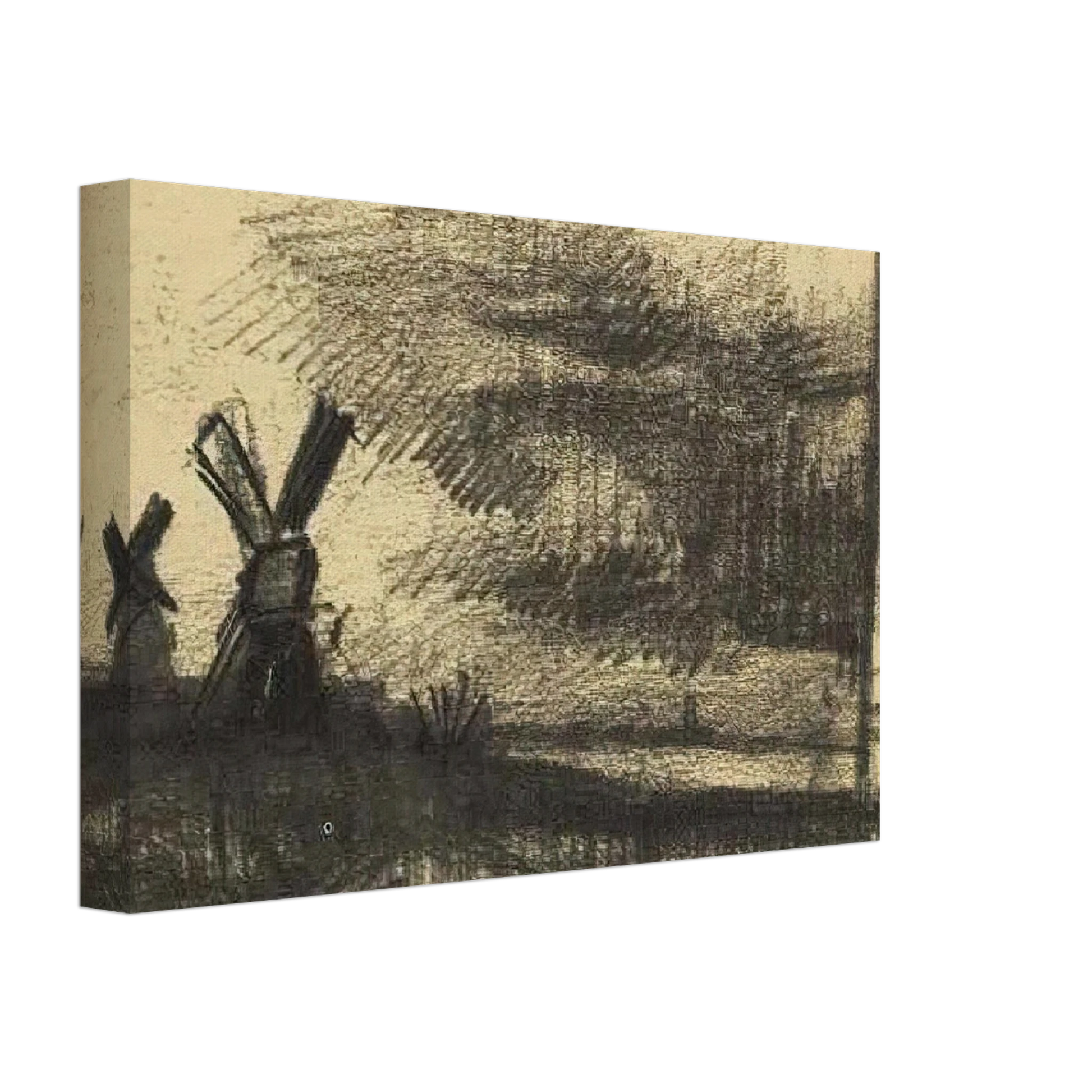 Vincent van Gogh - Mills in the Neighbourhood of Dordrecht Canvas - 70x100 cm / 28x40 inches-canvas