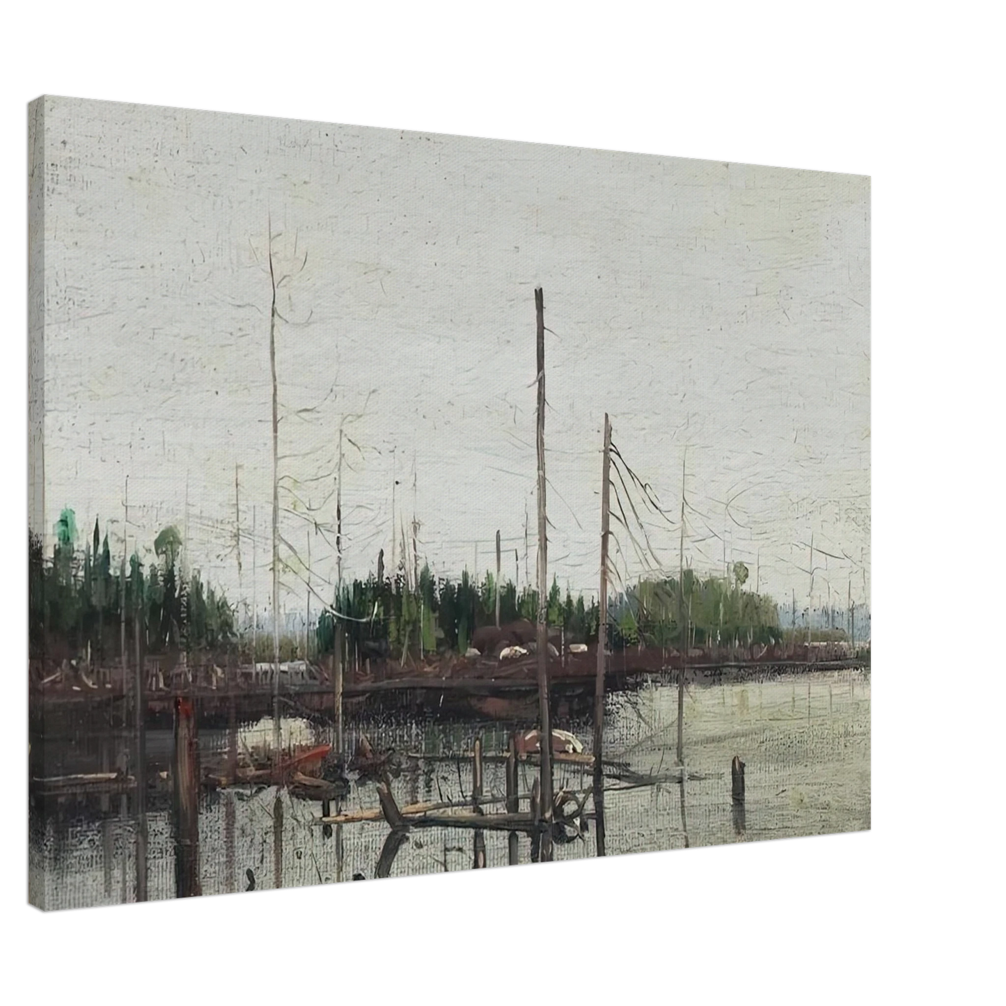 Tom Thomson - DROWNED LAND 1912 Canvas - 20x30 cm / 8x12 inches-canvas