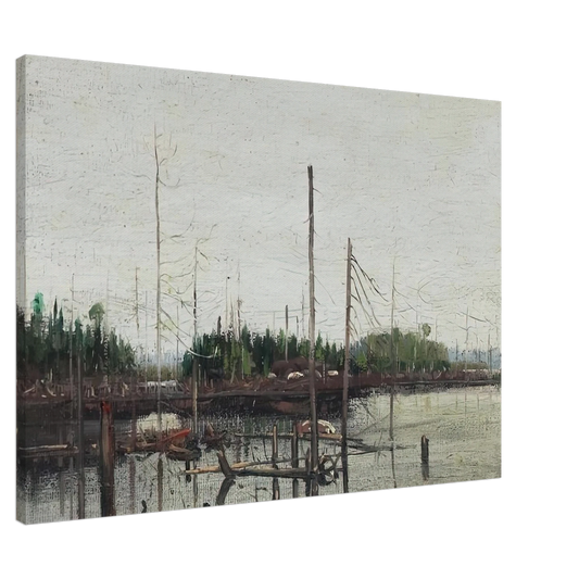 Tom Thomson - DROWNED LAND 1912 Canvas - 20x30 cm / 8x12 inches-canvas