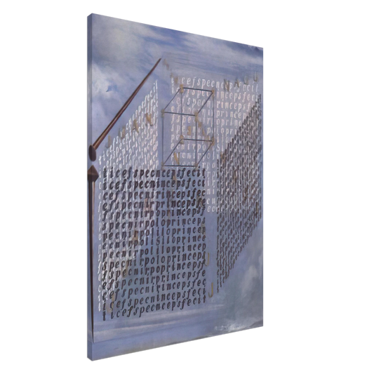 Salvador Dali - A PROPOS OF THE TREATISE ON CUBIC FORM BY JUAN DE HERRERA Canvas - 20x30 cm / 8x12 inches-canvas